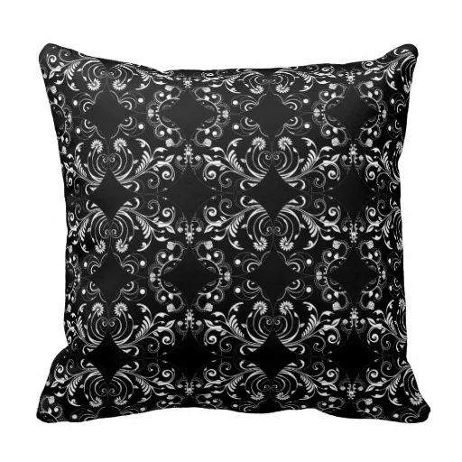 Wet Classic Black And White Damask Pillow Case (Size 20" by 20") Free