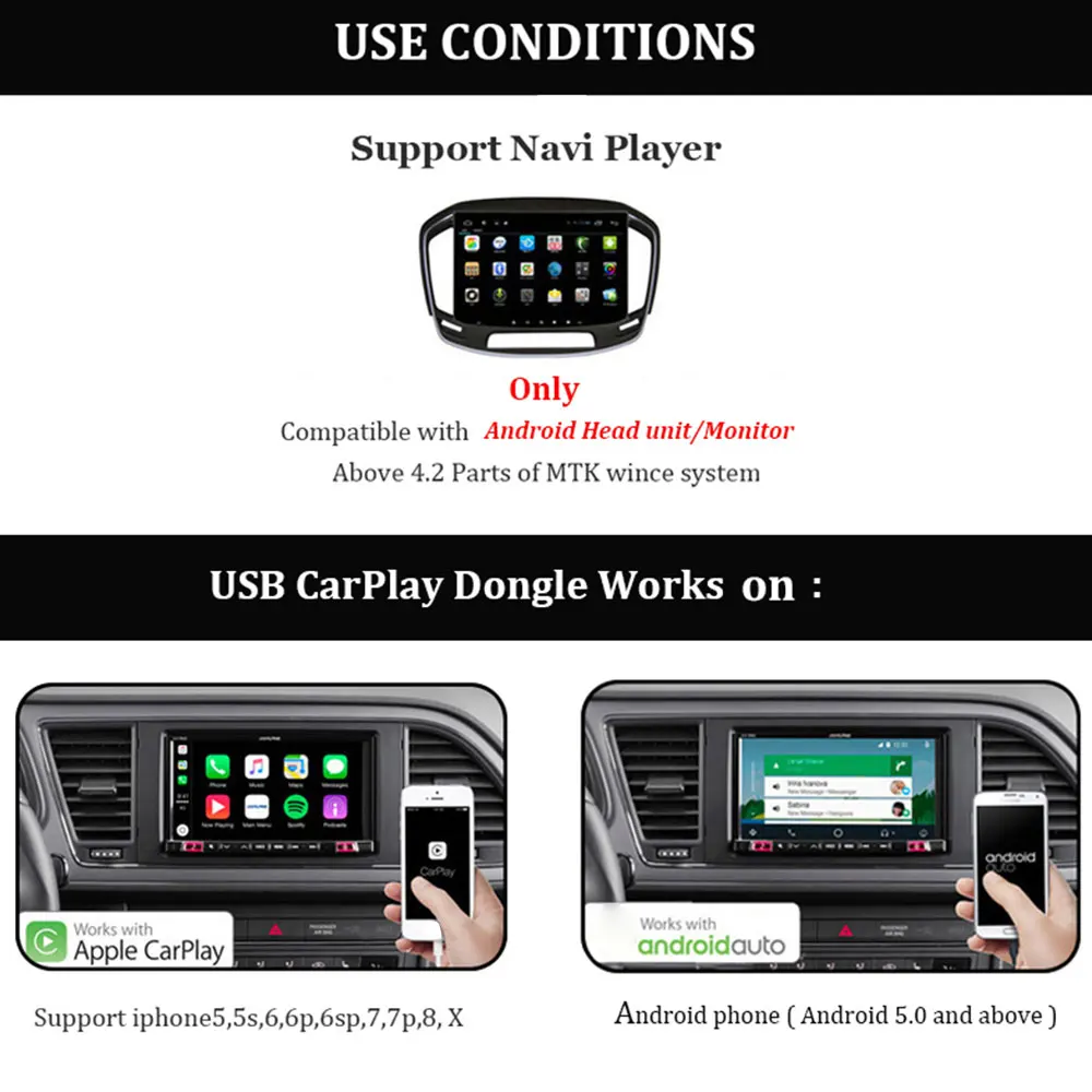 Carlinkit USB Smart Link Apple CarPlay Dongle для Android навигационный плеер мини USB Carplay Stick с Android Auto