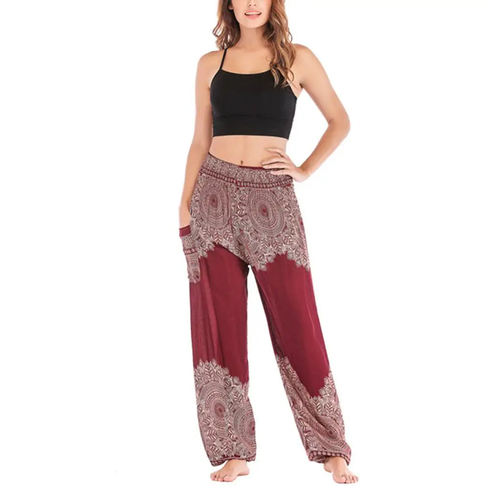 

2019 New Yfashion Women Cotton High Waist Baggy Casual Pants