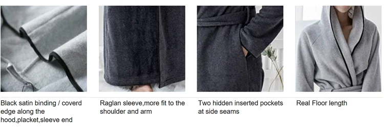 Для женщин и мужчин Микрофибра флис ультра длинный Пол Длина с капюшоном халат халаты пижамы размера плюс ночная рубашка халат для отдыха