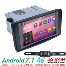 Android 7.1QuadCore NO-DVD GPS Navi Stereo for Mercedes Benz ML W164 ML300 GL X164 GL320 350 420 450 500 R W251 280 radio DVR BT