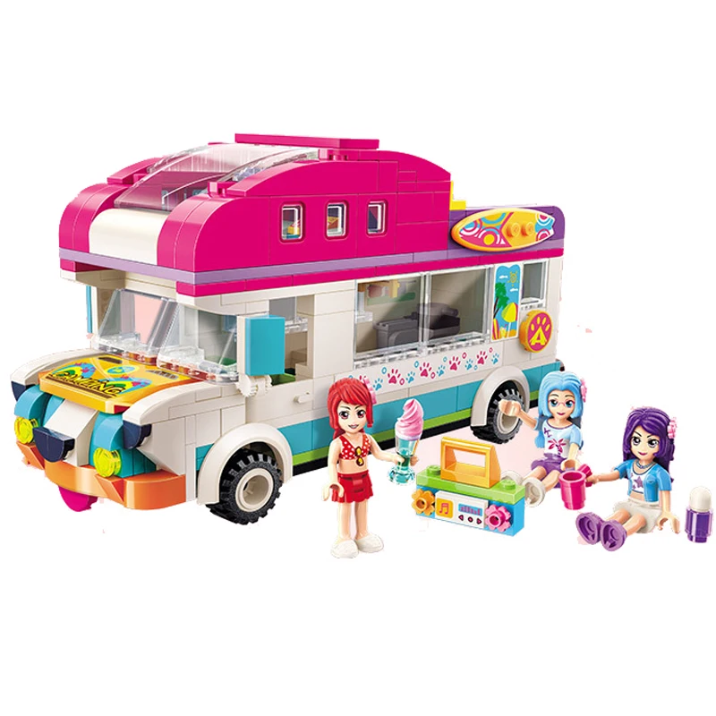 Детские строительные блоки игрушки совместимые с LEGO city friends пляжные серии для