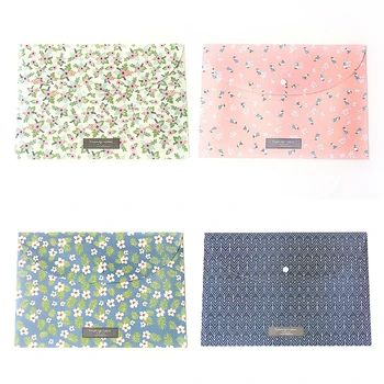 

Durable Folder Snap Floral File Bag Paper A4 File Bag Student School Stationery Office Supplies