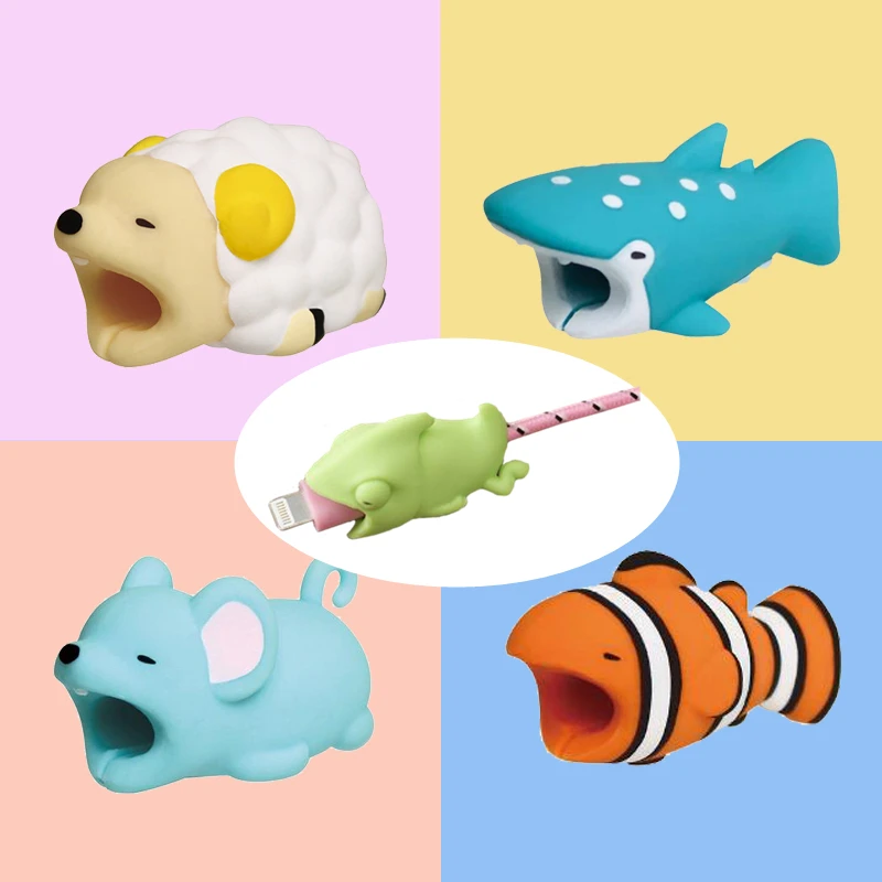 

Cute Animals Usb Charger Phone Cable Organizer Bite Protector for iPhone Andriod USB Cable Charger Protector A
