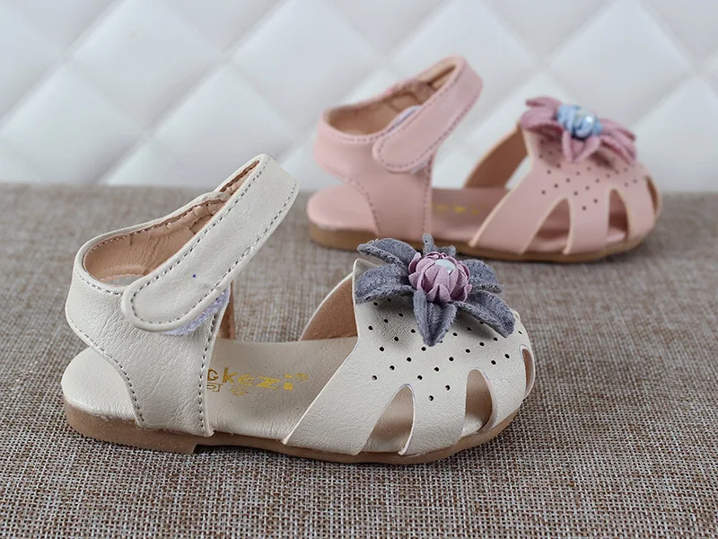 COZULMA/модные детские летние сандалии с вырезами, обувь для девочек, принцесса, жемчужный цветок, пляжные детские сандалии, детская обувь на