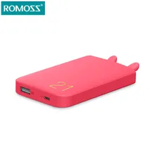 Romoss 6000mAh Power Bank Mobile Phone Powerbank cute external Battery Pack USB Fast Charge Power Supply for cellphones Tablets