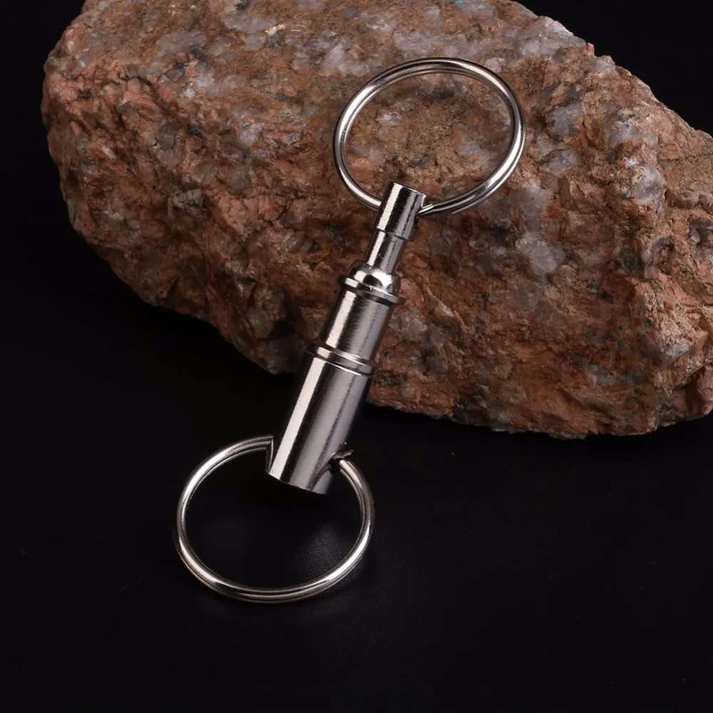 

Outdoor QD Keychain Outdoor Quick Detachable Camping Hiking Double Key Ring Carabiner Camping Hiking Tool