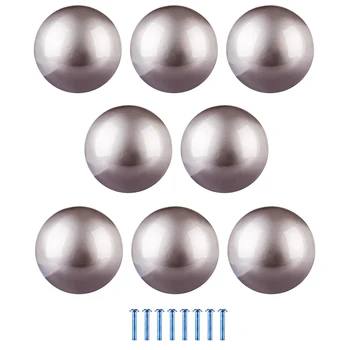 

8pcs American Light Luxury Wardrobe Door Handle Drawer Cupboard Kitchen Pull Handle Hardware - Single Hole Pearl Nickel