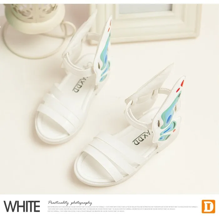 New 2015 Fashion Girls Sandals Summer Style Children's Shoes Girls Shoes Butterfly's Wing Patent Leather Kids Shoes Baby Sandals (9)