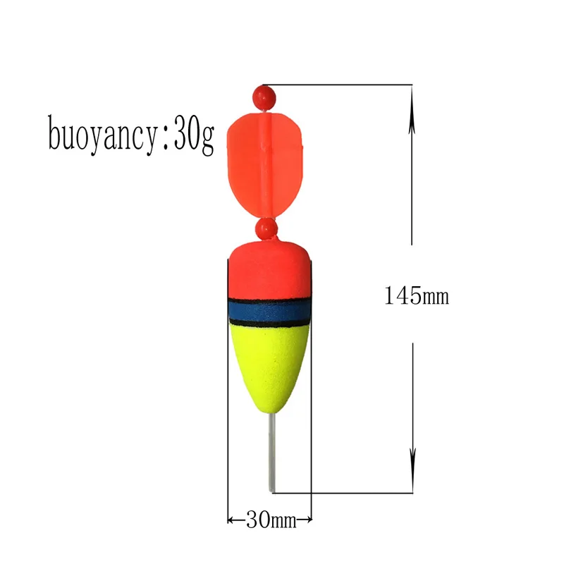 Newdonghui EVA рыболовный поплавок из пенопласта щучий поплавок мягкий поплавок скольжения пресной воды - Цвет: 30g 10PCS