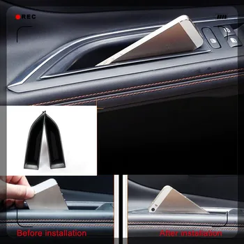 

For Peugeot 5008 3008 GT 2017-2019 Car-styling Front Door Storage Box Handle Container Holder Tray Car Organizer Accessories