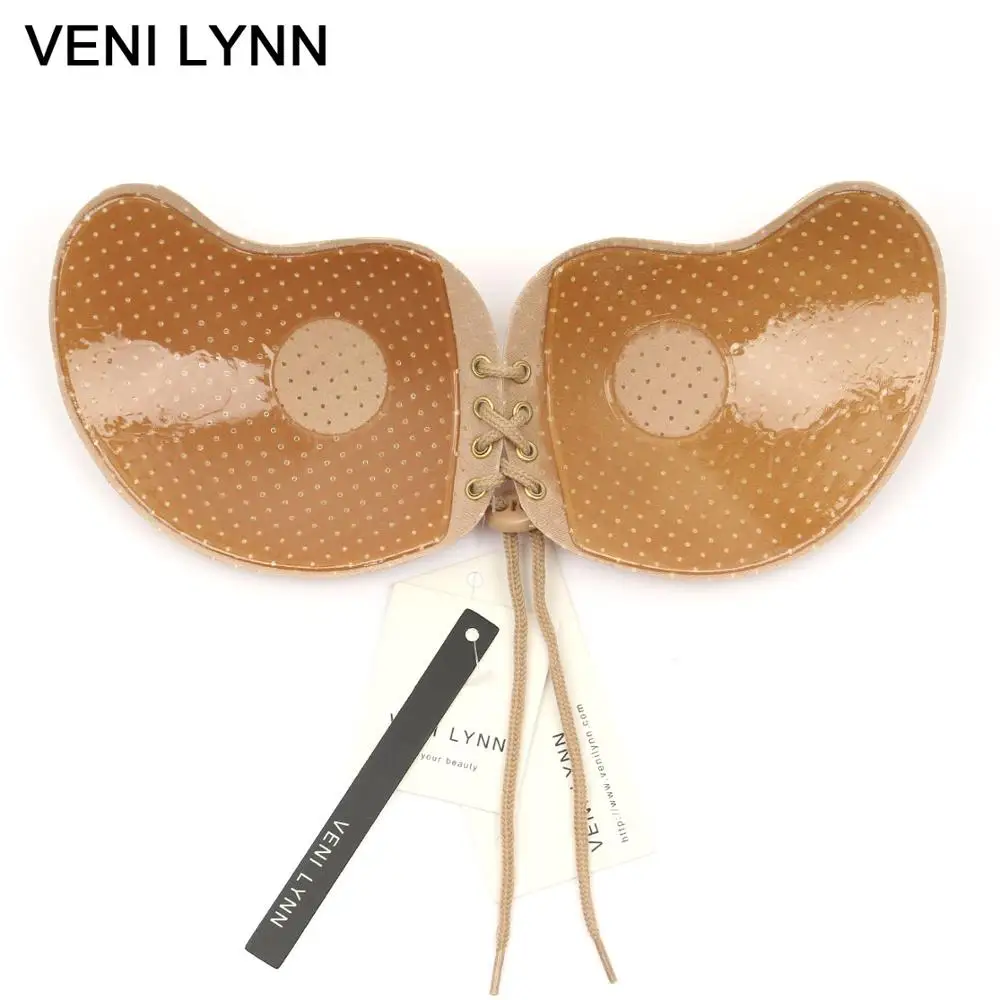 VENI LYNN Breathable Stick On Bra Fabric Adhesive Rope Breast Nipple