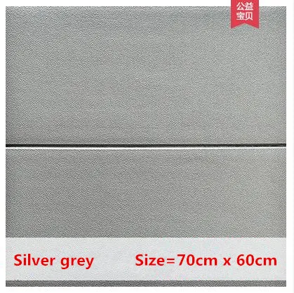 3d стерео наклейки на стену спальня обои самоклеющиеся гостиная фон стены водостойкий поролон декоративные наклейки на стену - Цвет: Silver grey 70x60cm