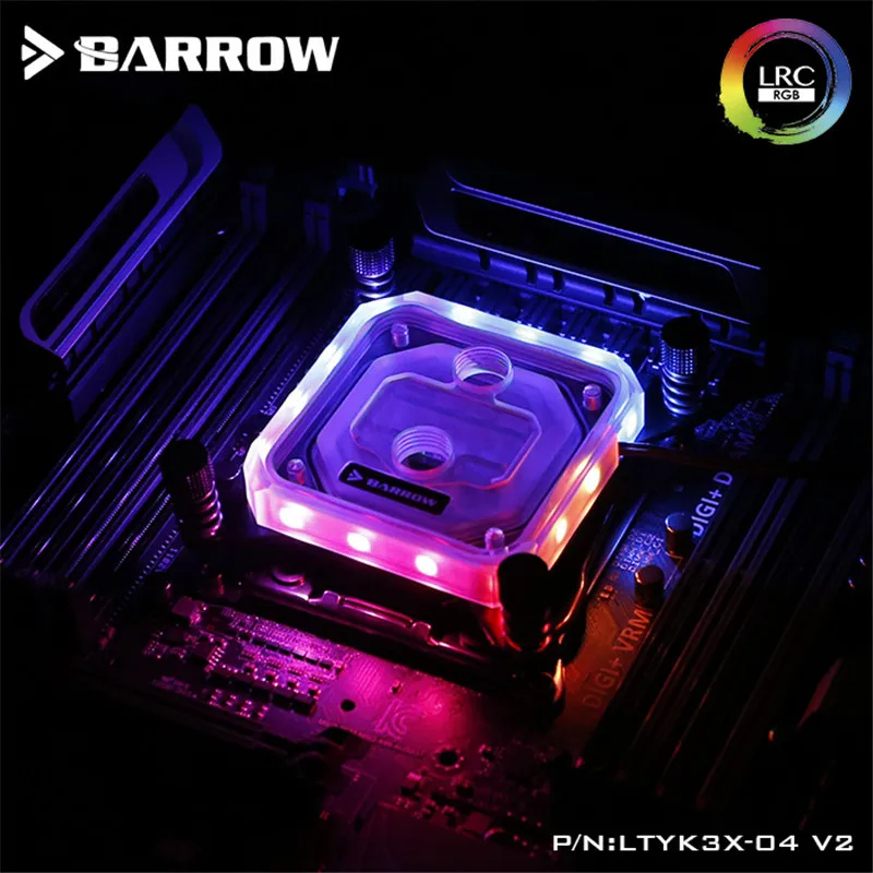 Блок питания для процессора Barrow X99/X299 специальная акриловая головка INTEL черная