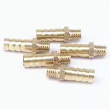 Лот 5 шлангов I/D 8 мм x M8x1.25mm Метрическая Мужская резьба Латунная муфта Splicer соединитель фитинг для топлива газ вода