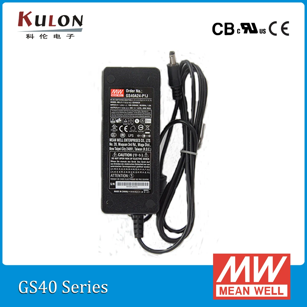Оригинальный высоконадежный настольный адаптер Mean Well GST40A12 P1J 40W 12V 3.34A AC/DC|40w 12v|mean