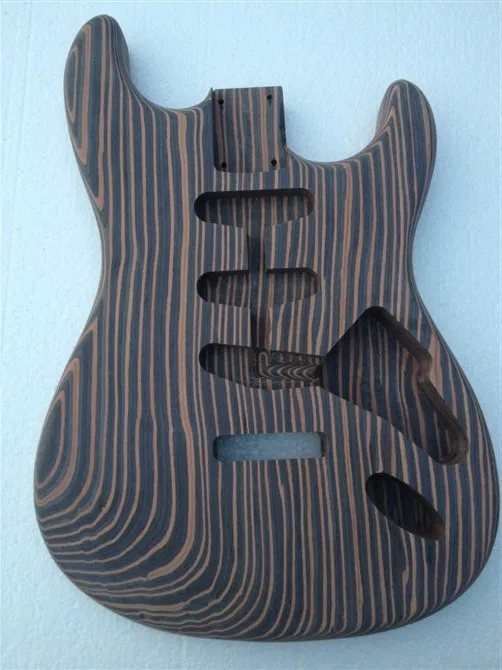 

One piece wood zebrawood guitar body ,no finish painting ,good grain
