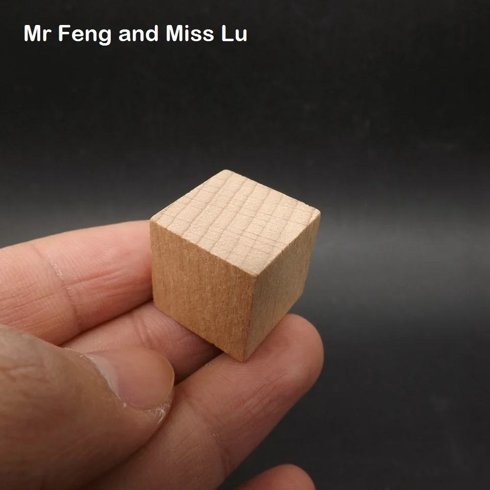 

1 pcs 2 cm Natural Blocks Color Beech Wooden Cube Fun Blocks Skill Stack Toys Tower Collapses Games Kids