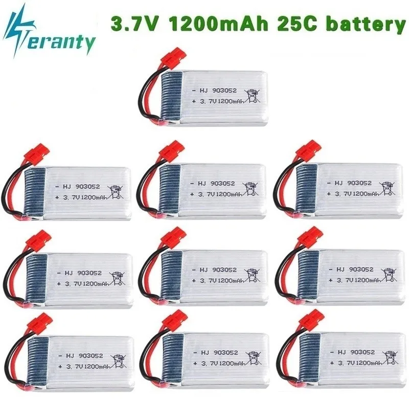 3,7 V 1200mah Lipo батарея для Syma X5HC X5HW X5UW X5UC RC Квадрокоптер запасные части 3,7 V батарея RC камера Дрон аксессуары 10 шт