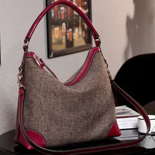 The original big European and American cotton leather bag Canvas Messenger Bag retro portable bag shoulder bag NEW