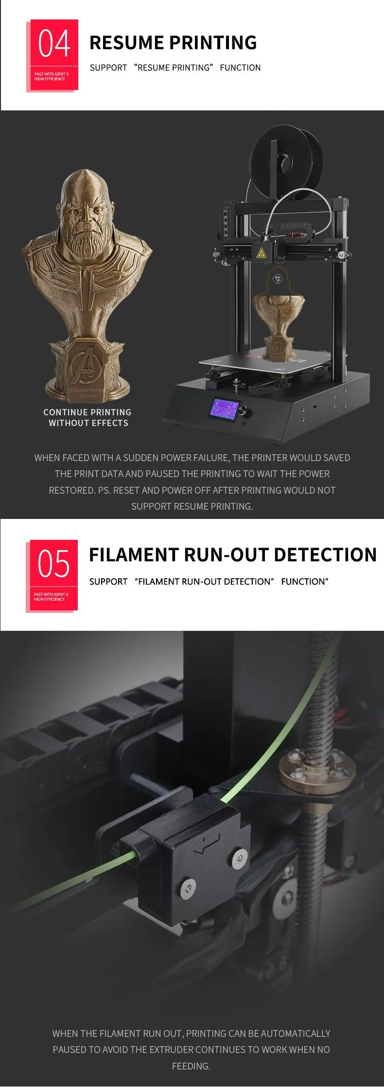 Горячая Распродажа Ortur-4 цифровой промышленный 360 Вт 24 в безопасный FDM 3D Drucker техника печати Настольный Авто Выравнивающий PLA 3 d принтер