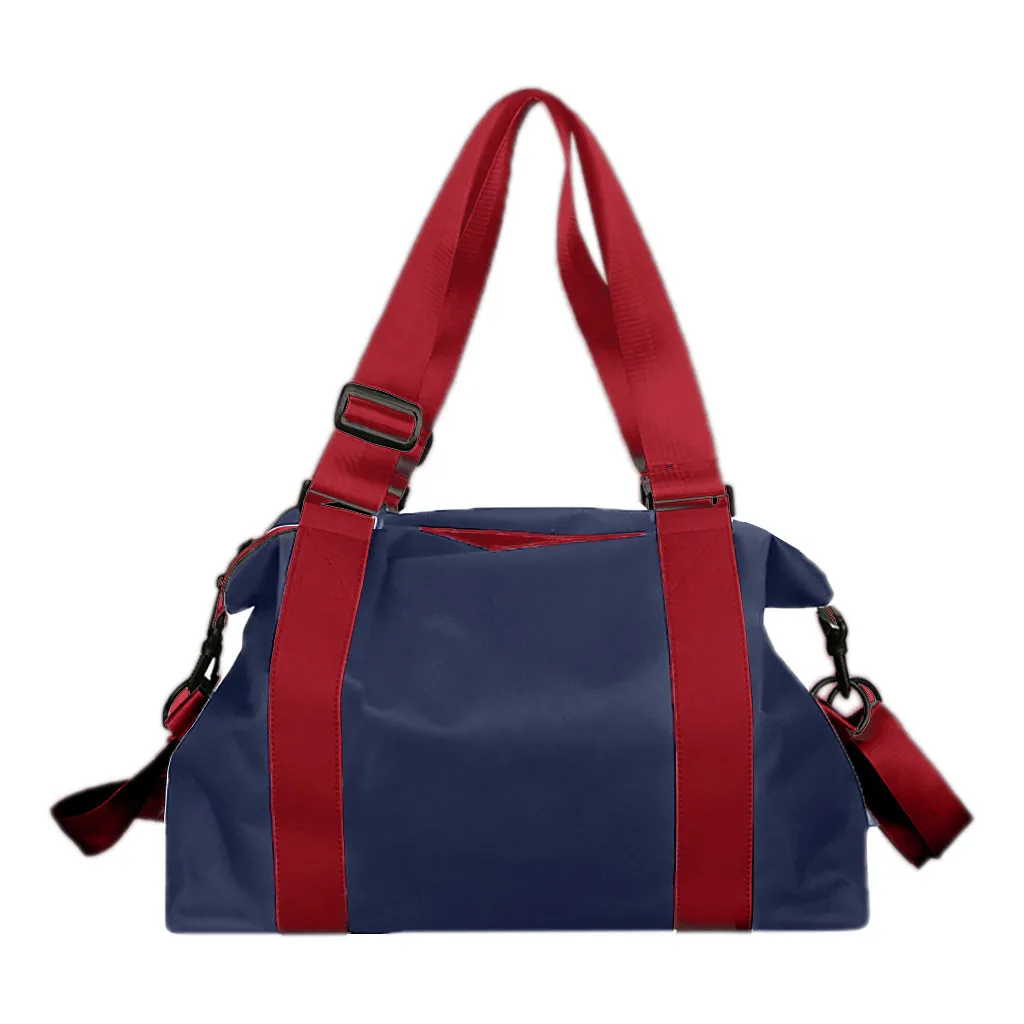 MOLAVE, сумки, модные сумки, мужские и женские, Большая вместительная сумка, на короткое расстояние, для путешествий, багаж, одноцветная, на молнии, сумка на плечо, 9424 - Цвет: Navy