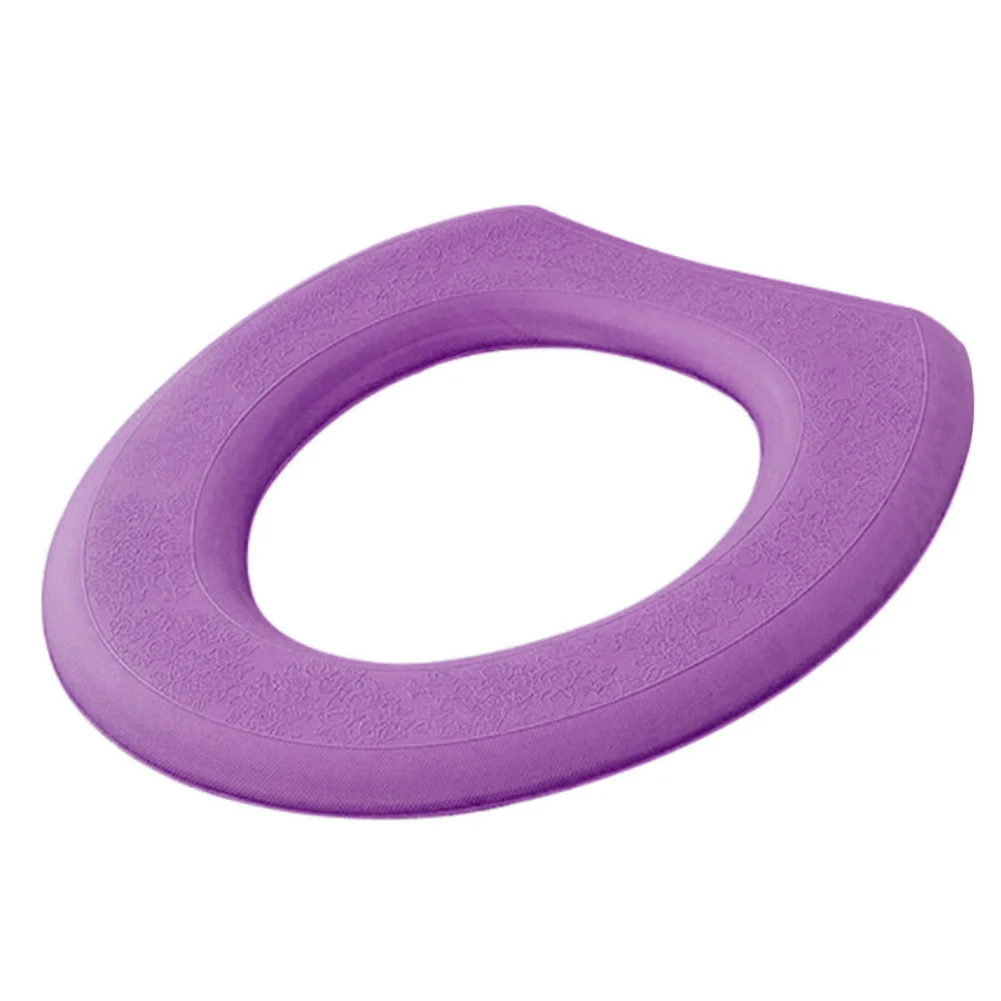 Домашний набор защитных чехлов для унитаза, теплый мягкий водонепроницаемый чехол для унитаза, аксессуары для ванной комнаты - Цвет: Фиолетовый