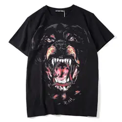 2019 новая футболка с короткими рукавами 3D Футболка с принтом собаки Мужская классическая свободная летняя футболка с круглым вырезом для