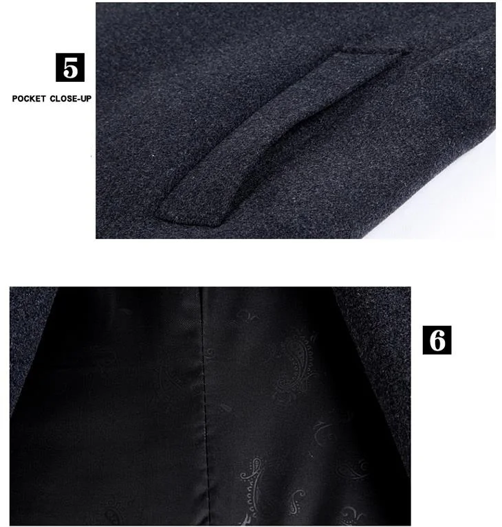BATMO Новое поступление осенне-зимний высококачественный шерстяной Тренч для мужчин, мужские шерстяные куртки, теплое пальто, большие размеры 8801