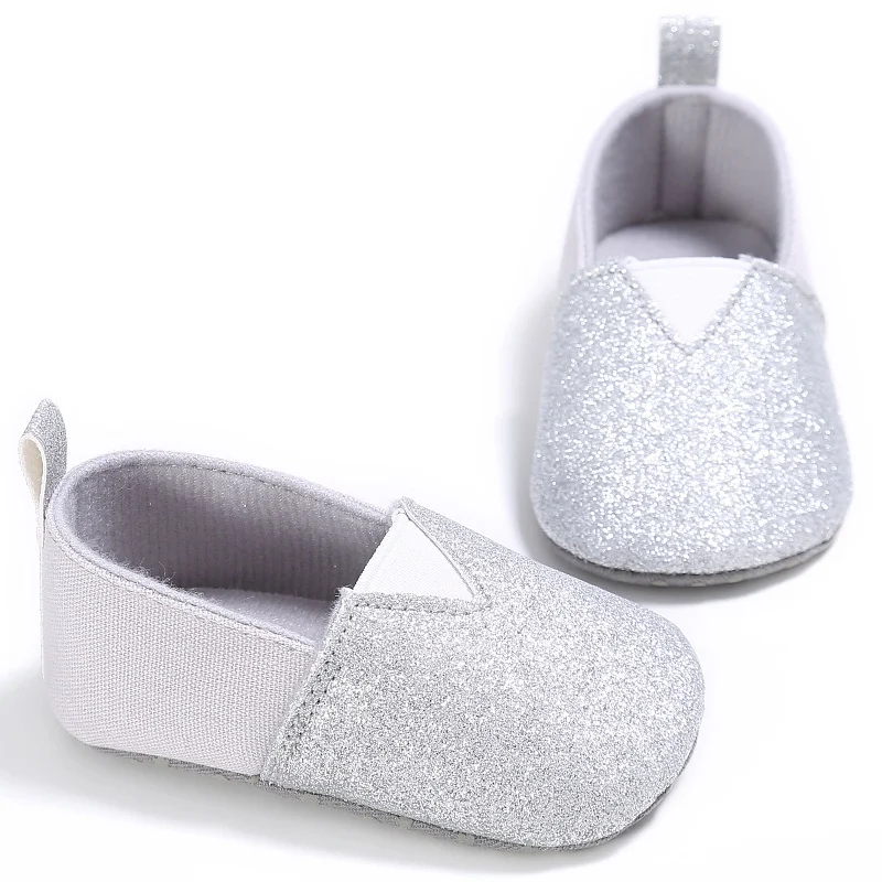 Детская обувь для маленьких девочек с мягкой подошвой; детская кружевная блестящая обувь для маленьких девочек