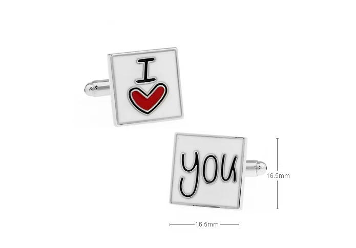 

Life element type cufflinks,Dialogue Valentine "i love you" left and right pairing type cufflinks,men's cufflinks,jewerly