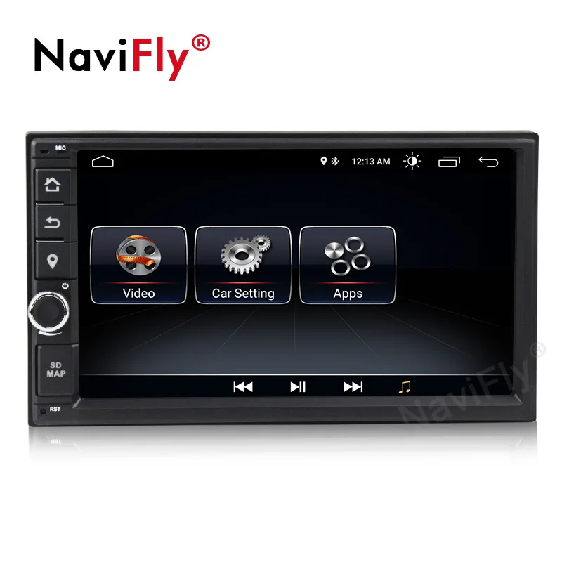 Top Navifly Android 8.1 Quad Core Radio 7inch 2DIN Universal Car Stereo Audio Head unit NO DVD player GPS Support WIFI DVR OBD BT 1