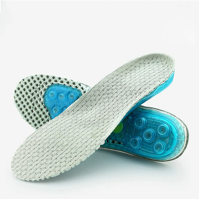EVA Spring silicone Insole Non slip Shock Absorbantin Soles Massaging Sport Shoe Pads Orthotic