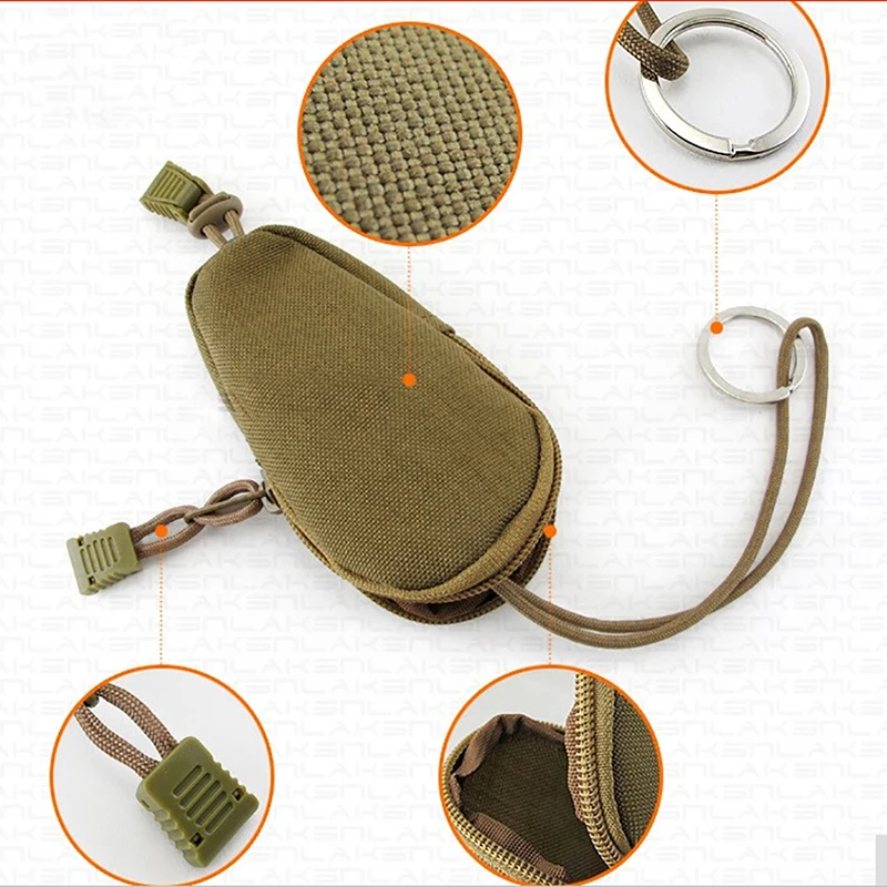 Outdoor Sport Mini Bag Money Car Key Wallet Pouch Tactical Military Purse Pocket Chains Case Holder