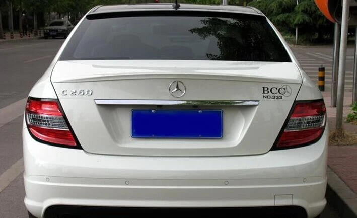 Для Mercedes Benz W204 спойлер 2008-15 C180/C200/C230 c-класса спойлер из углеродного волокна заднего крыла Цвет задний спойлер