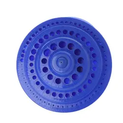 Круглый Форма жесткий Пластик Бурильные долото чехол для хранения Организатор Синий