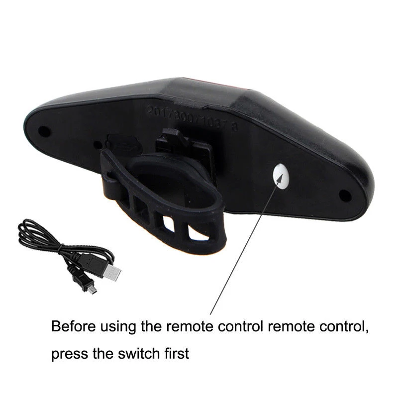 Excellent Bicycle Rear Light Wireless Remote Control Rechargeable LED Bike Rear Light Bicycle Turn Signal Taillight Cycling Accessories 6