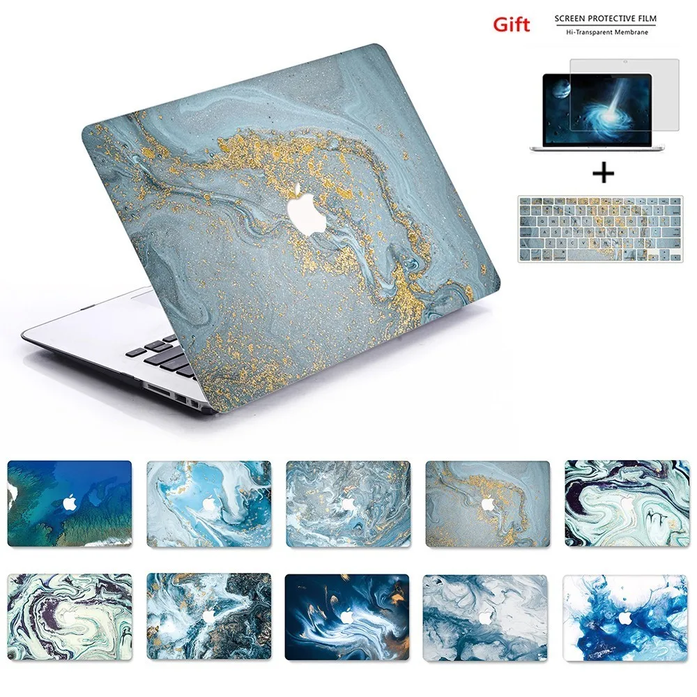 

New Marble 3D print For MacBook Case Notebook Cover Laptop Sleeve For MacBook Air Pro Retina 11 12 13 15 13.3 15.4 Inch Torba
