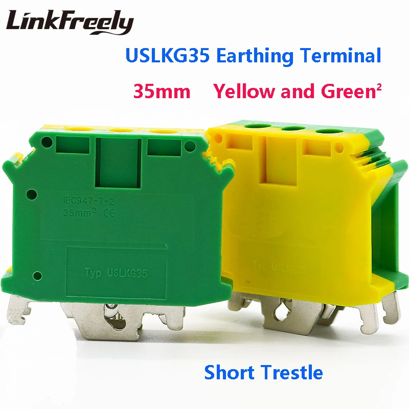 

USLKG35 20pcs Electric Wire Screw Earthing Terminal Connector Set USLKG2.5 -50mm^2 Faston Crimp Terminal Connector Block Clamp