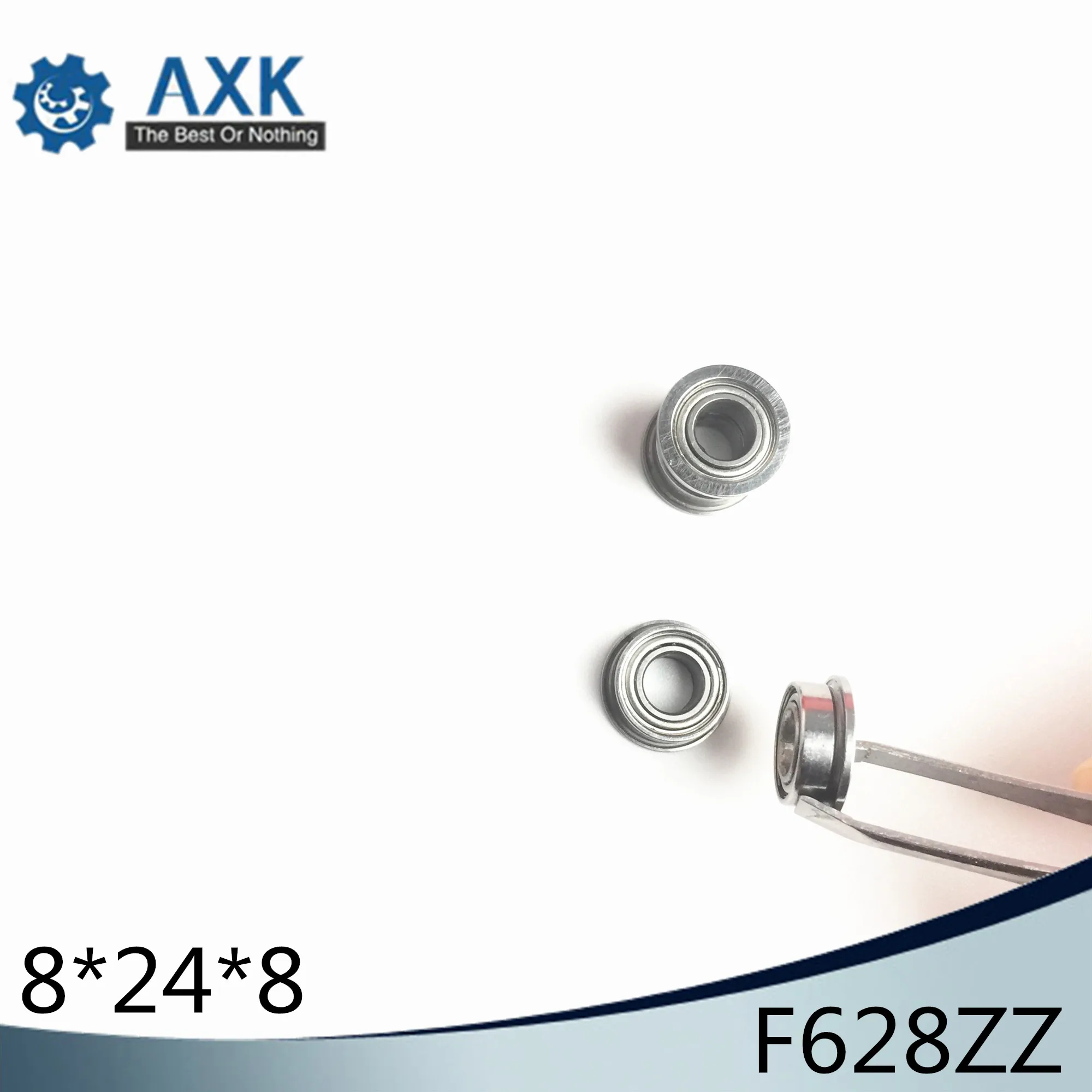 F628ZZ Фланцевая втулка подшипника 8x24x8 мм ABEC-1 ( 10 шт.) фланцевые F628 Z ZZ шариковые