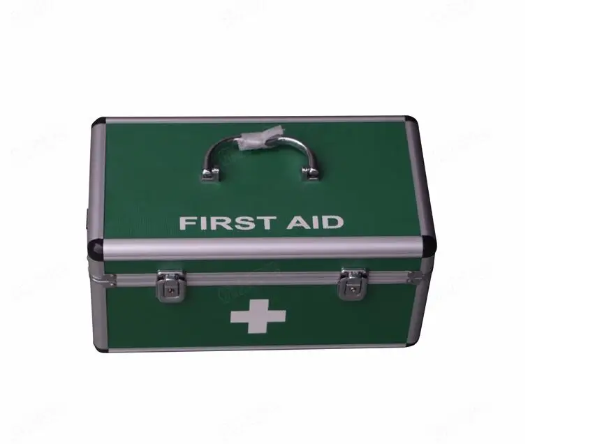 

Aluminum alloy first aid home medical storage shoulder tray medicine box aluminum frame medicine box