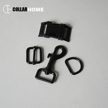 

20 sets strong metal buckle 25mm spring fastener D rings latch catch for bag dog collar leash accessories adjuster dog clip hook
