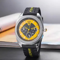 2019 Элитный бренд для феррари для мужчин часы из силиконовой резины Модные Спортивные Повседневные кварцевые наручные часы Relogio Masculino Reloj Hombre