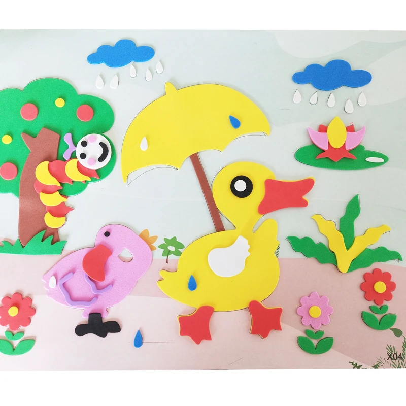 Niuniu Daddy DIY Мультяшные наклейки с животными дети 3D EVA пена стикер Монпелье