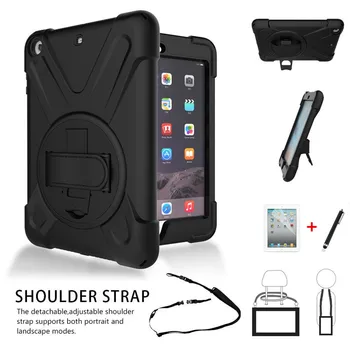 

Case for iPad Mini 1/2/3 7.9 inch Kickstand Dropproof High Impact Resistant Heavy Duty Armor Cover w/ Hand Strap Shoulder Belt