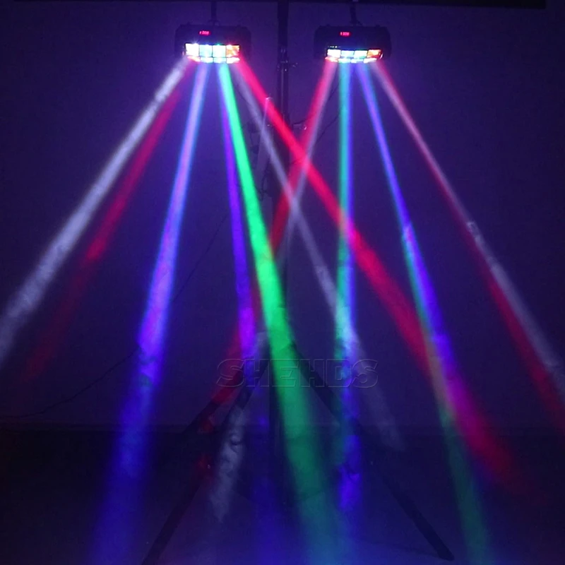Feixe de Luz Feixe de Luz em Movimento Bom para dj Frete Grátis Rgbw Mini Led Aranha Levou 8x6 w Bar em Movimento Feixe Cabeça Levou Aranha Rgbw Luz Disco Party 13 Efeito de Iluminação de palco