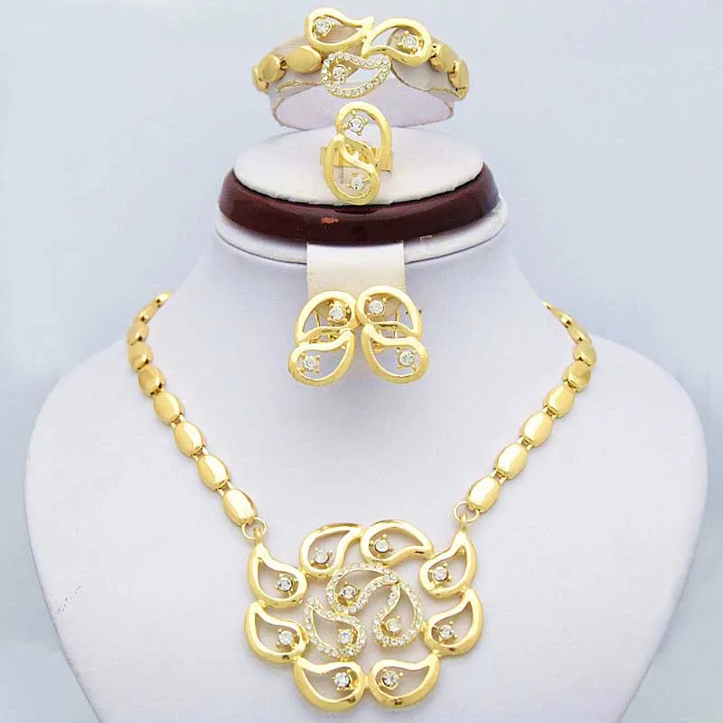 Gold Color Lady Jewelry Setin Bridal Jewelry Sets from Jewelry