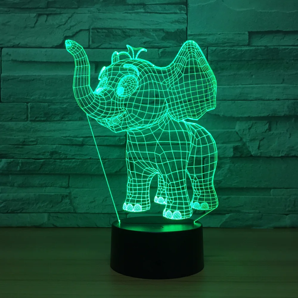 Buy Cute Elephant Baby 3D USB LED Night Light 3AA