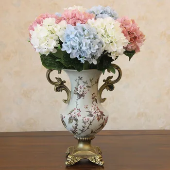 

resin restoring ancient ways is big vase continental high ears tall vases, new Chinese handicraft furnishing articles