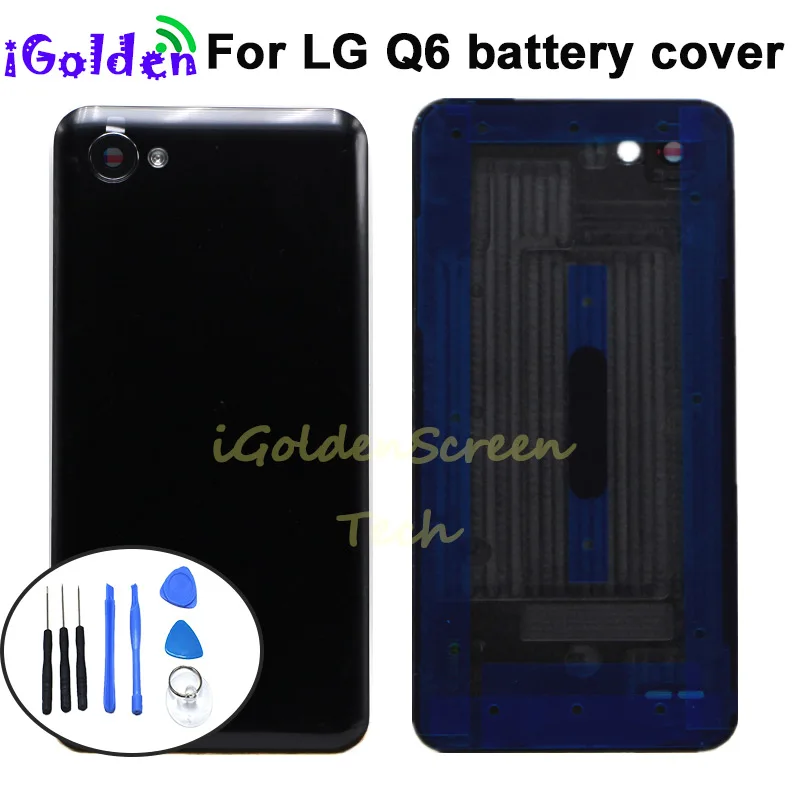 

Original Case For LG Q6 Back Battery Cover Rear Housing Door With Camera Lens Replacement M700 Phone For LG Q6 Battery Cover
